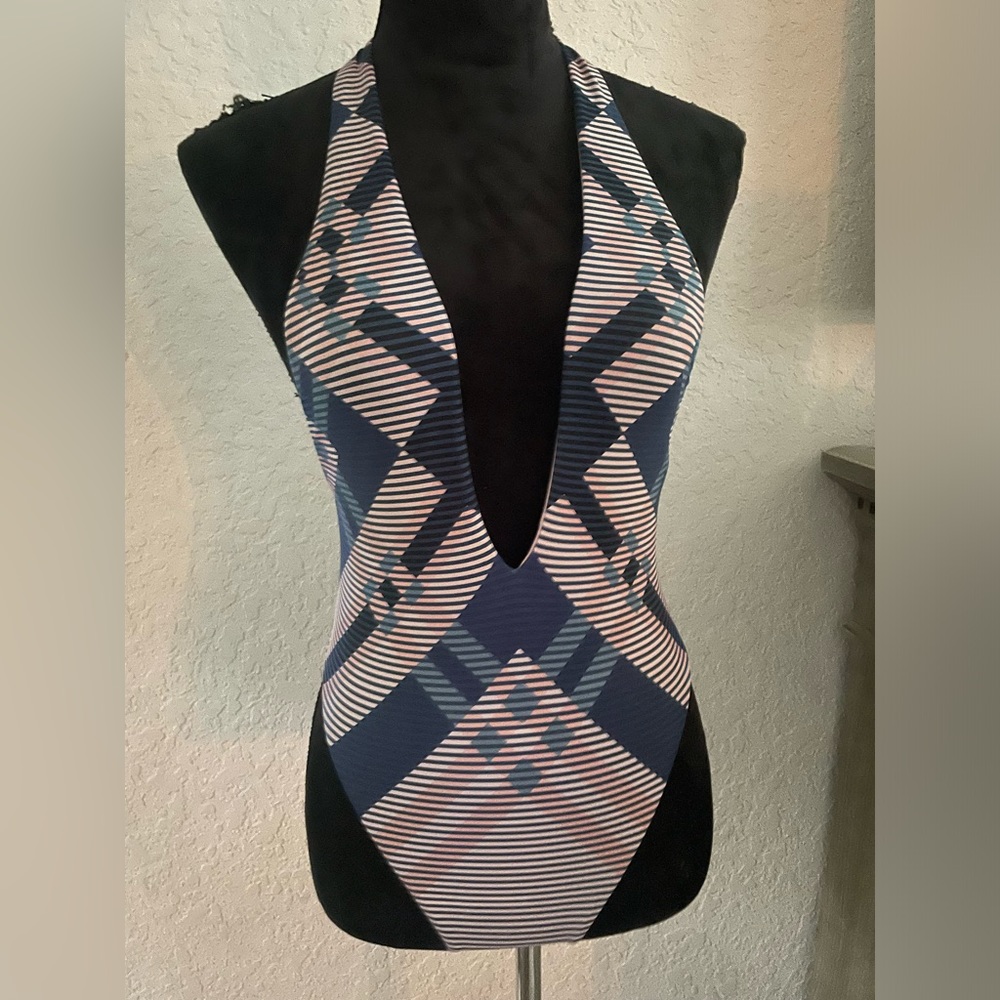 The Bikini Lab Deep V Plunge Racerback Onepiece